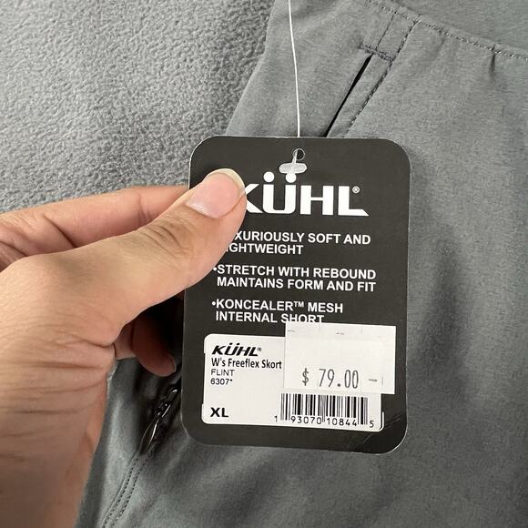 Kuhl Skort Womens XL Gray Freeflex Stretch Lightweight Outdoor Hiking - Picture 2 of 6